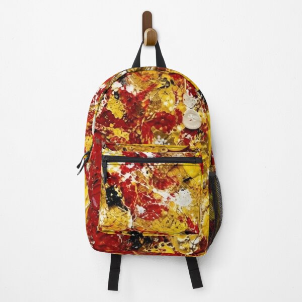 Item preview, Crimson and Gold Impasto Mixed Media Art designed and sold by THE SPLATTERED HAUS BY SAGE BANKS.