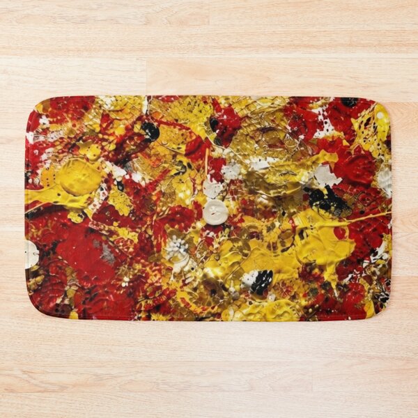 Item preview, Crimson and Gold Impasto Mixed Media Art designed and sold by THE SPLATTERED HAUS BY SAGE BANKS.