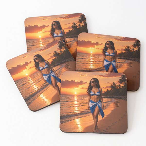 Item preview, Tropical Sunset Beach Girl designed and sold by LC&LCPlatform.