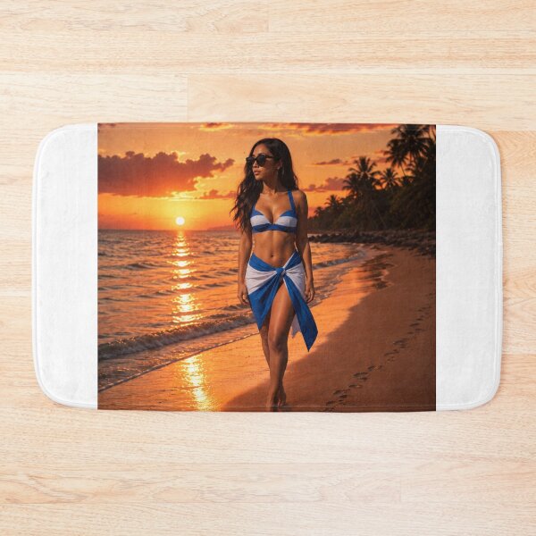Item preview, Tropical Sunset Beach Girl designed and sold by LC&LCPlatform.