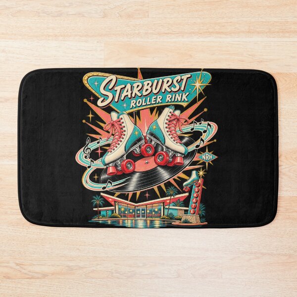 Item preview, Starburst Roller Rink Retro Poster designed and sold by Normandy Road Heritage™ - Vintage Garage Art.