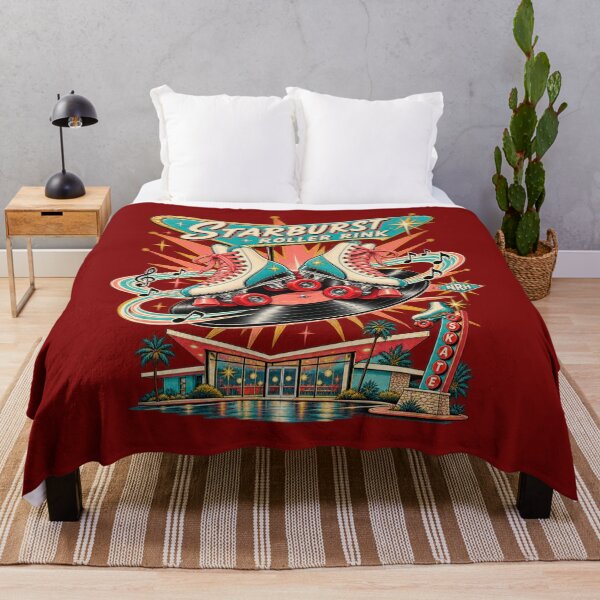 Item preview, Starburst Roller Rink Retro Poster designed and sold by Normandy Road Heritage™ - Vintage Garage Art.