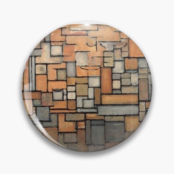 Item preview, Abstract geometric painting with warm earthy tones designed and sold by Rue Design Company.