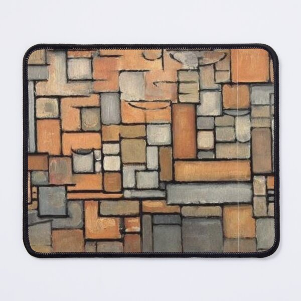 Item preview, Abstract geometric painting with warm earthy tones designed and sold by Rue Design Company.