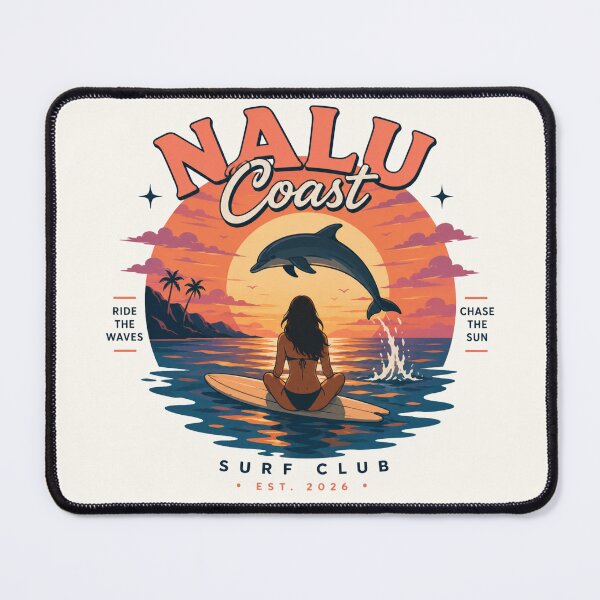 Item preview, Nalu Coast Sunset Surf Club | Dolphin Ocean Summer Graphic   designed and sold by Nalu Coast.