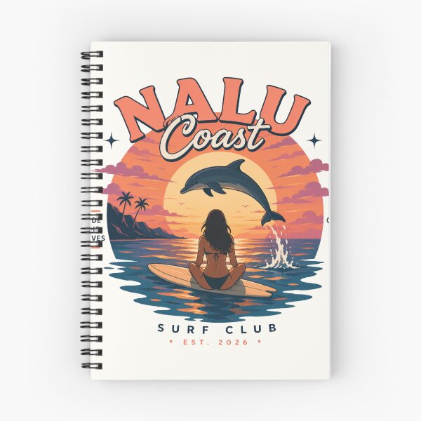 Item preview, Nalu Coast Sunset Surf Club | Dolphin Ocean Summer Graphic   designed and sold by Nalu Coast.