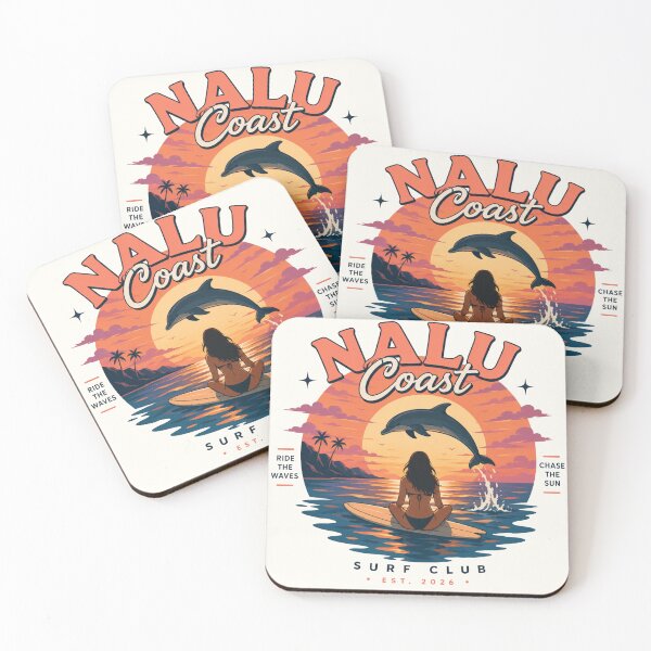 Item preview, Nalu Coast Sunset Surf Club | Dolphin Ocean Summer Graphic   designed and sold by Nalu Coast.