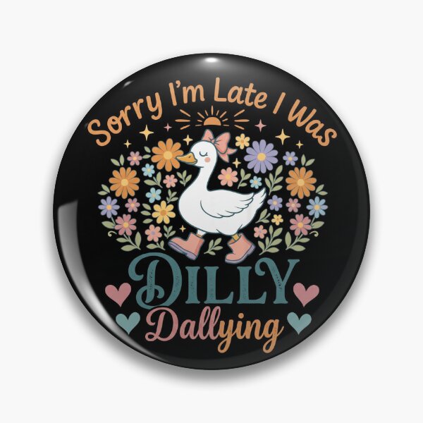 Item preview, Sorry I'm Late I Was Dilly Dallying Boho Floral Goose designed and sold by hemagamo.