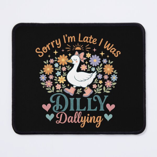 Item preview, Sorry I'm Late I Was Dilly Dallying Boho Floral Goose designed and sold by hemagamo.