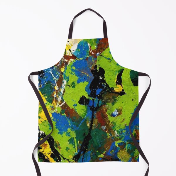 Item preview, Vibrant Green and Blue Impasto Abstract Art designed and sold by THE SPLATTERED HAUS BY SAGE BANKS.