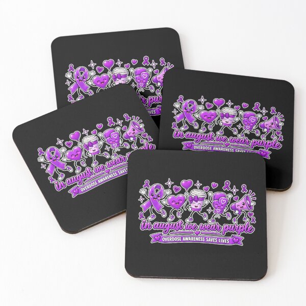 Item preview, in August We Wear Purple Overdose Awareness Elements designed and sold by InkStormPro.