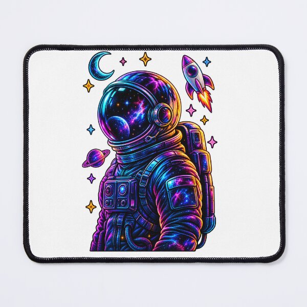 Item preview, Neon Galaxy Astronaut in Deep Space designed and sold by TinyWeird.