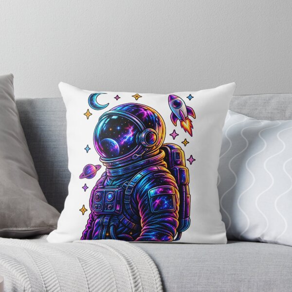 Item preview, Neon Galaxy Astronaut in Deep Space designed and sold by TinyWeird.