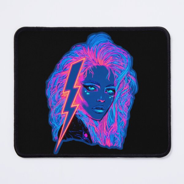 Item preview, A Woman With Lightning And Neon Hair designed and sold by DRABaBdesign.