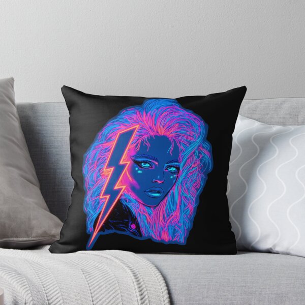 Item preview, A Woman With Lightning And Neon Hair designed and sold by DRABaBdesign.