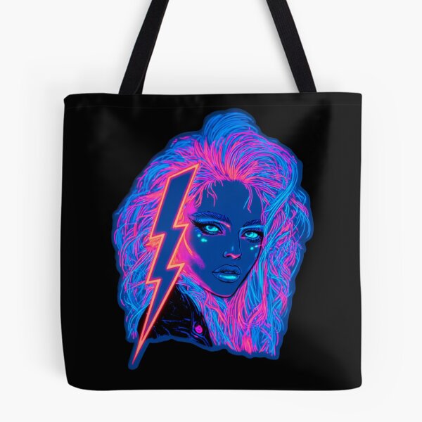 Item preview, A Woman With Lightning And Neon Hair designed and sold by DRABaBdesign.