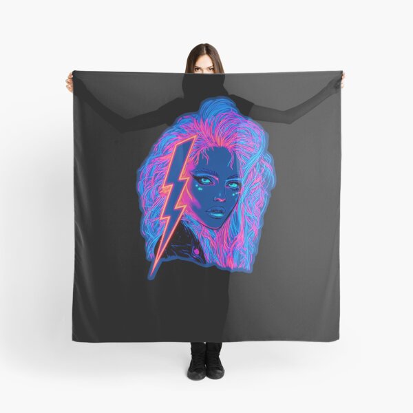 Item preview, A Woman With Lightning And Neon Hair designed and sold by DRABaBdesign.