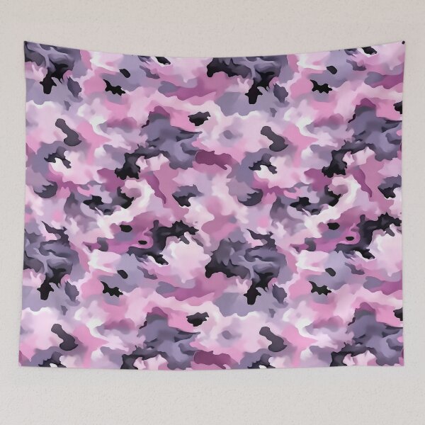 Item preview, Pink and Grey Camo Pattern Soft Rose Lavender Camouflage designed and sold by Nine Lives Studio.