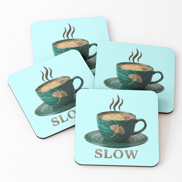 Item preview, Deep Jade Slow Coffee Ritual designed and sold by Northern Glow Art.