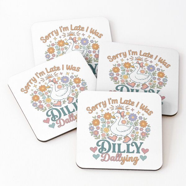 Item preview, Sorry I'm Late I Was Dilly Dallying Boho Floral Goose designed and sold by hemagamo.