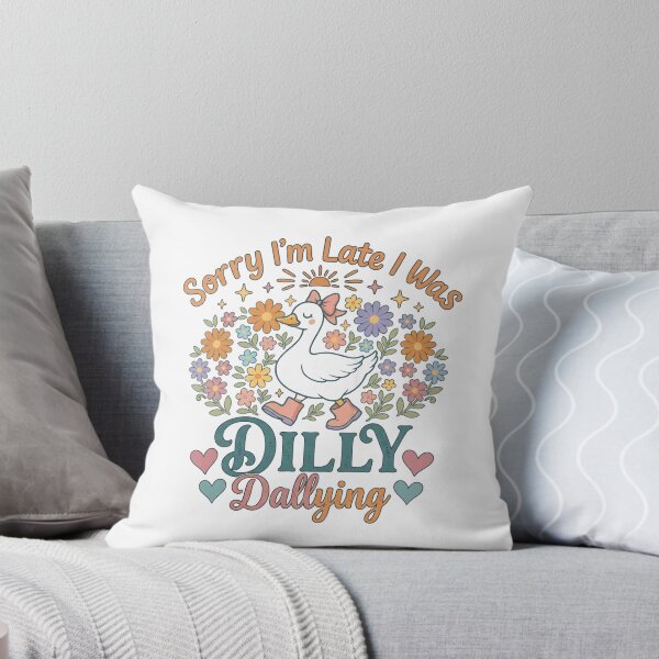 Item preview, Sorry I'm Late I Was Dilly Dallying Boho Floral Goose designed and sold by hemagamo.