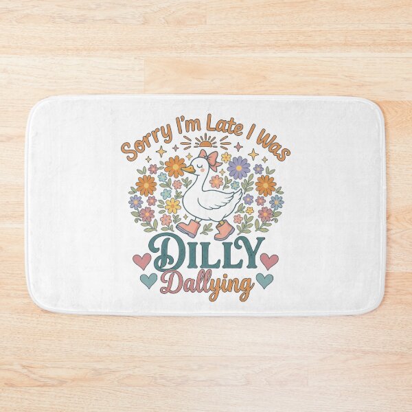 Item preview, Sorry I'm Late I Was Dilly Dallying Boho Floral Goose designed and sold by hemagamo.