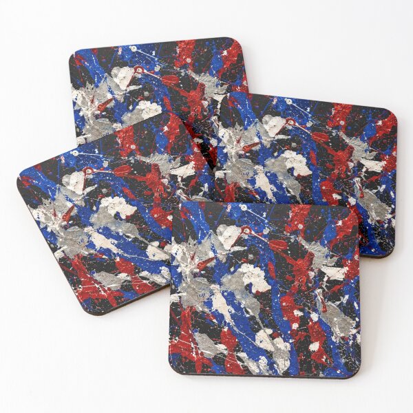 Item preview, Patriotic Splatter Action Abstract Art designed and sold by THE SPLATTERED HAUS BY SAGE BANKS.