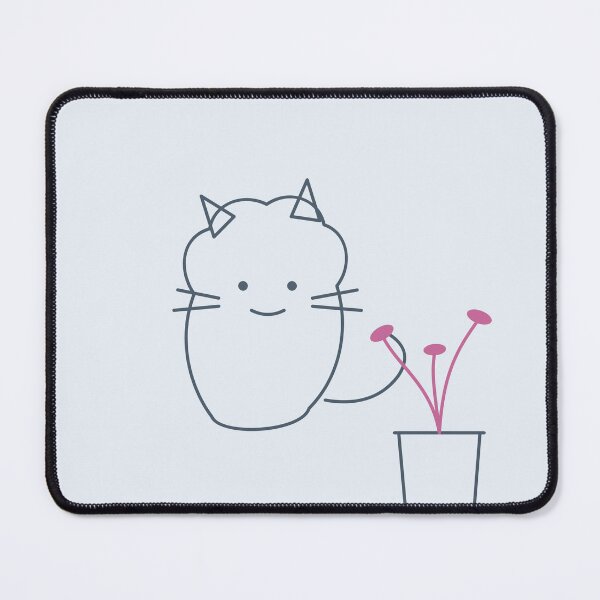 Item preview, Pastel Blue Minimalist Cat with Plant designed and sold by Best7Design.