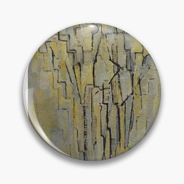 Item preview, Abstract cubist painting with textured vertical geometric forms designed and sold by Rue Design Company.