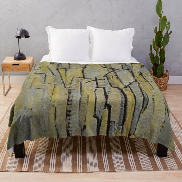 Item preview, Abstract cubist painting with textured vertical geometric forms designed and sold by Rue Design Company.