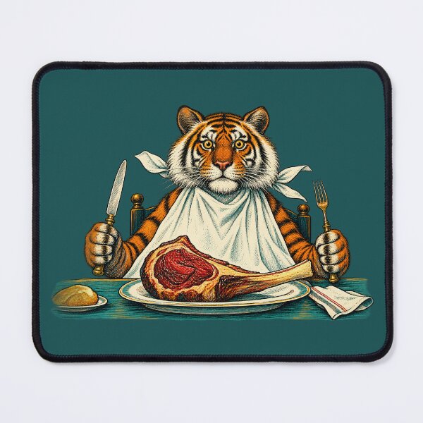Item preview, Dinner Is Served – Vintage Dining Tiger designed and sold by MalindaMntgMry.