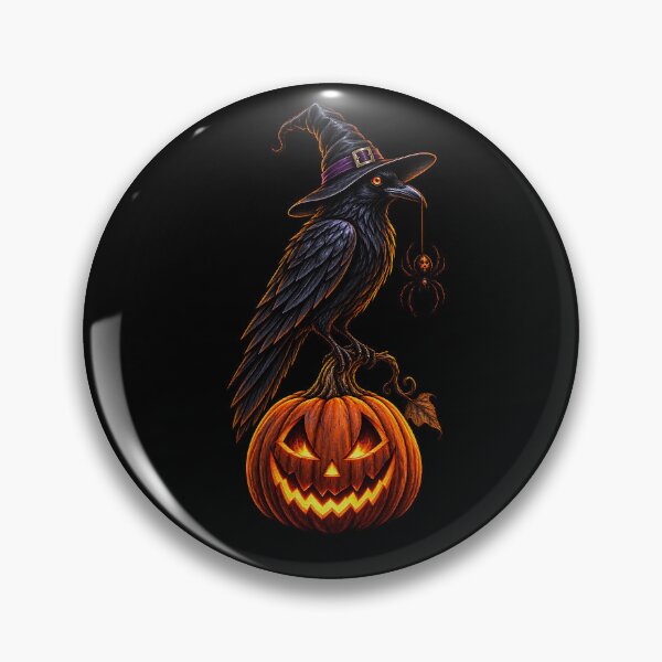 Item preview, Witch Raven Halloween Pumpkin designed and sold by NucciCollective.