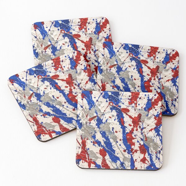 Item preview, Patriotic Splatter Action Abstract Art designed and sold by THE SPLATTERED HAUS BY SAGE BANKS.