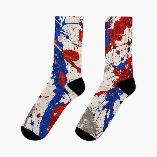Item preview, Patriotic Splatter Action Abstract Art designed and sold by THE SPLATTERED HAUS BY SAGE BANKS.