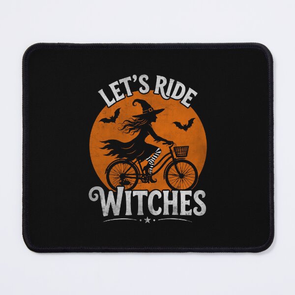 Item preview, Let’s Ride Witches Funny Halloween Bicycle Witch designed and sold by gunaone-design.