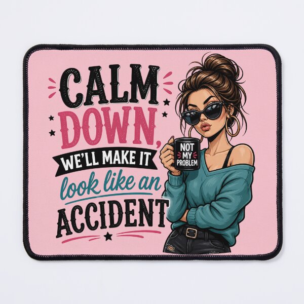 Item preview, Sarcastic Girl - Calm Down, We'll Make It Look Like An Accident designed and sold by legendaryskins.