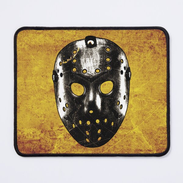 Item preview, Slasher Hockey Mask Burnt Orange Dark Halloween Horror designed and sold by Ghoul Enterprises.