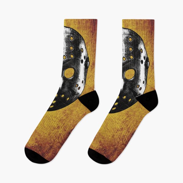 Item preview, Slasher Hockey Mask Burnt Orange Dark Halloween Horror designed and sold by Ghoul Enterprises.