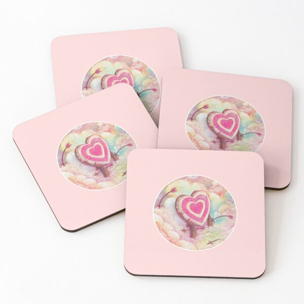 Item preview, Romantic Pastel Heart Target Sticker designed and sold by Gio Daisy Art.