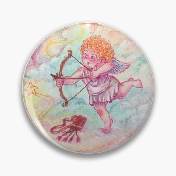 Item preview, Circular Cute Angelcore Cherub Sticker designed and sold by Gio Daisy Art.