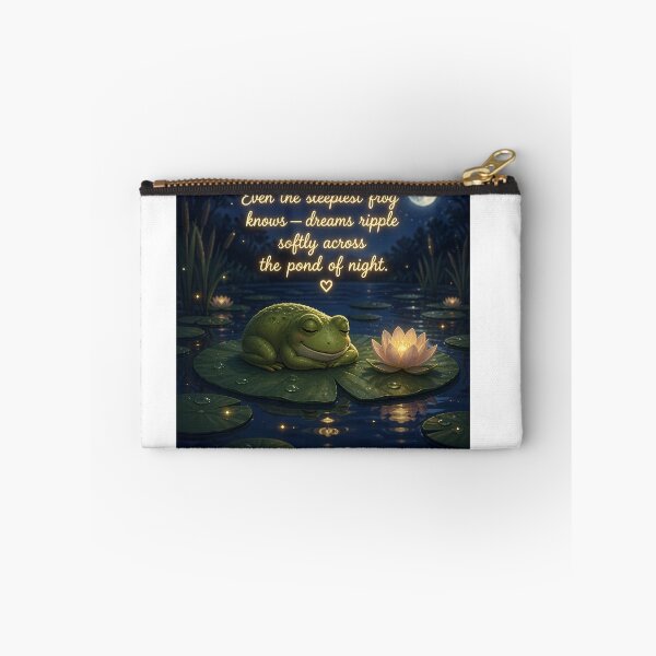 Item preview, Cute Sleepy Frog Floating on Lily Pad Night Art designed and sold by Twins2Designs.