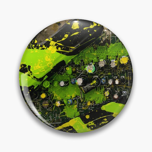 Item preview, Circuit Board Cyber Splatter Mixed Media Art designed and sold by THE SPLATTERED HAUS BY SAGE BANKS.