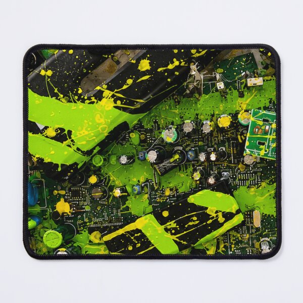 Item preview, Circuit Board Cyber Splatter Mixed Media Art designed and sold by THE SPLATTERED HAUS BY SAGE BANKS.