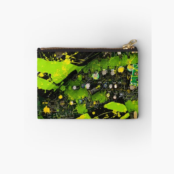 Item preview, Circuit Board Cyber Splatter Mixed Media Art designed and sold by THE SPLATTERED HAUS BY SAGE BANKS.