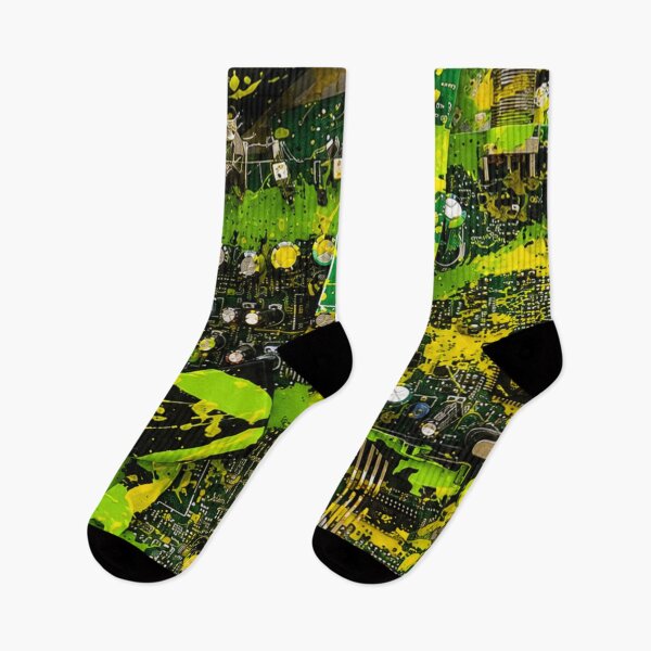 Item preview, Circuit Board Cyber Splatter Mixed Media Art designed and sold by THE SPLATTERED HAUS BY SAGE BANKS.