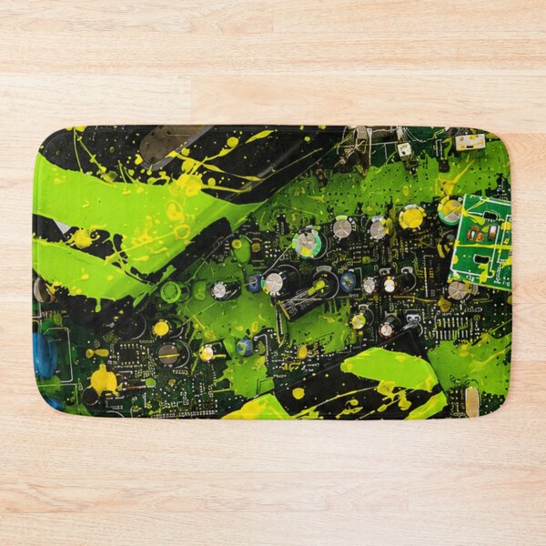 Item preview, Circuit Board Cyber Splatter Mixed Media Art designed and sold by THE SPLATTERED HAUS BY SAGE BANKS.