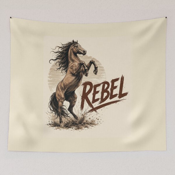 Item preview, Untamed Rebel Horse Vintage Western Wild Spirit designed and sold by CREATIVE HIVE.