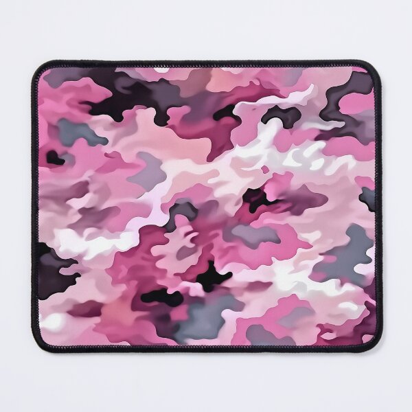 Item preview, Bubblegum Pink Camo Pattern Raspberry White and Steel Camouflage designed and sold by Nine Lives Studio.
