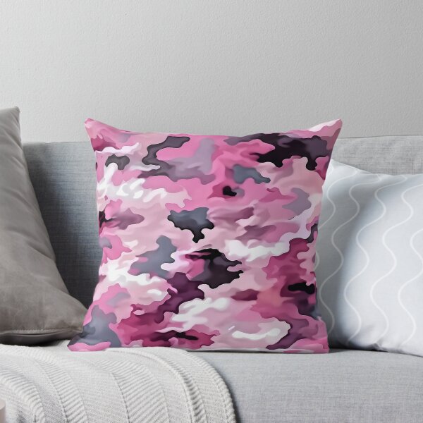 Item preview, Bubblegum Pink Camo Pattern Raspberry White and Steel Camouflage designed and sold by Nine Lives Studio.