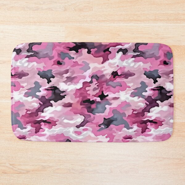 Item preview, Bubblegum Pink Camo Pattern Raspberry White and Steel Camouflage designed and sold by Nine Lives Studio.